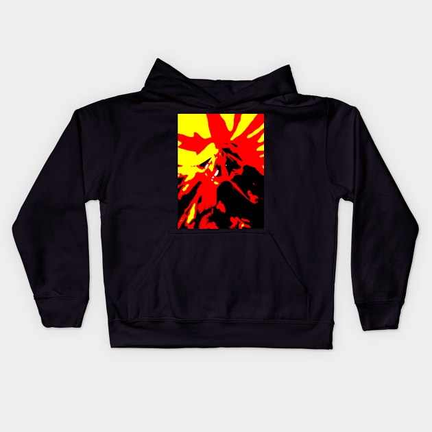 Nasturtium Abstract Kids Hoodie by Ric1926